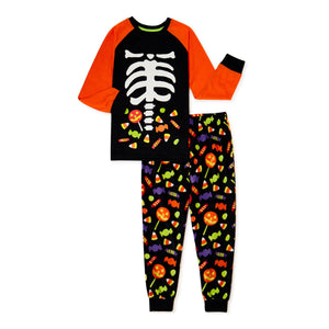 Way To Celebrate Matching Family Holiday Halloween Pajamas 2-Piece Set