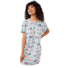 Load image into Gallery viewer, Joyspun Women&#39;s Print Sleepshirt with Pockets, Sizes S/M to 2X/3X New
