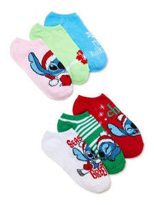Disney Holiday Women's No-Show Socks, 6-Pack, Size 4-10 - Stich, Nightmare, Star Wars, Mickey, Snoopy