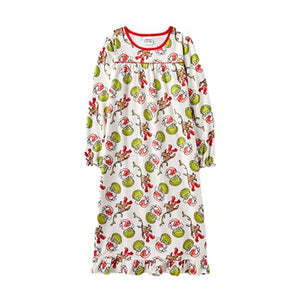 The Grinch who Stole Christmas Granny Nightgown Pajamas - Girls