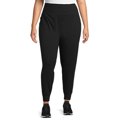 Athletic Works Women's Plus Jogger with Pockets Black, 4x