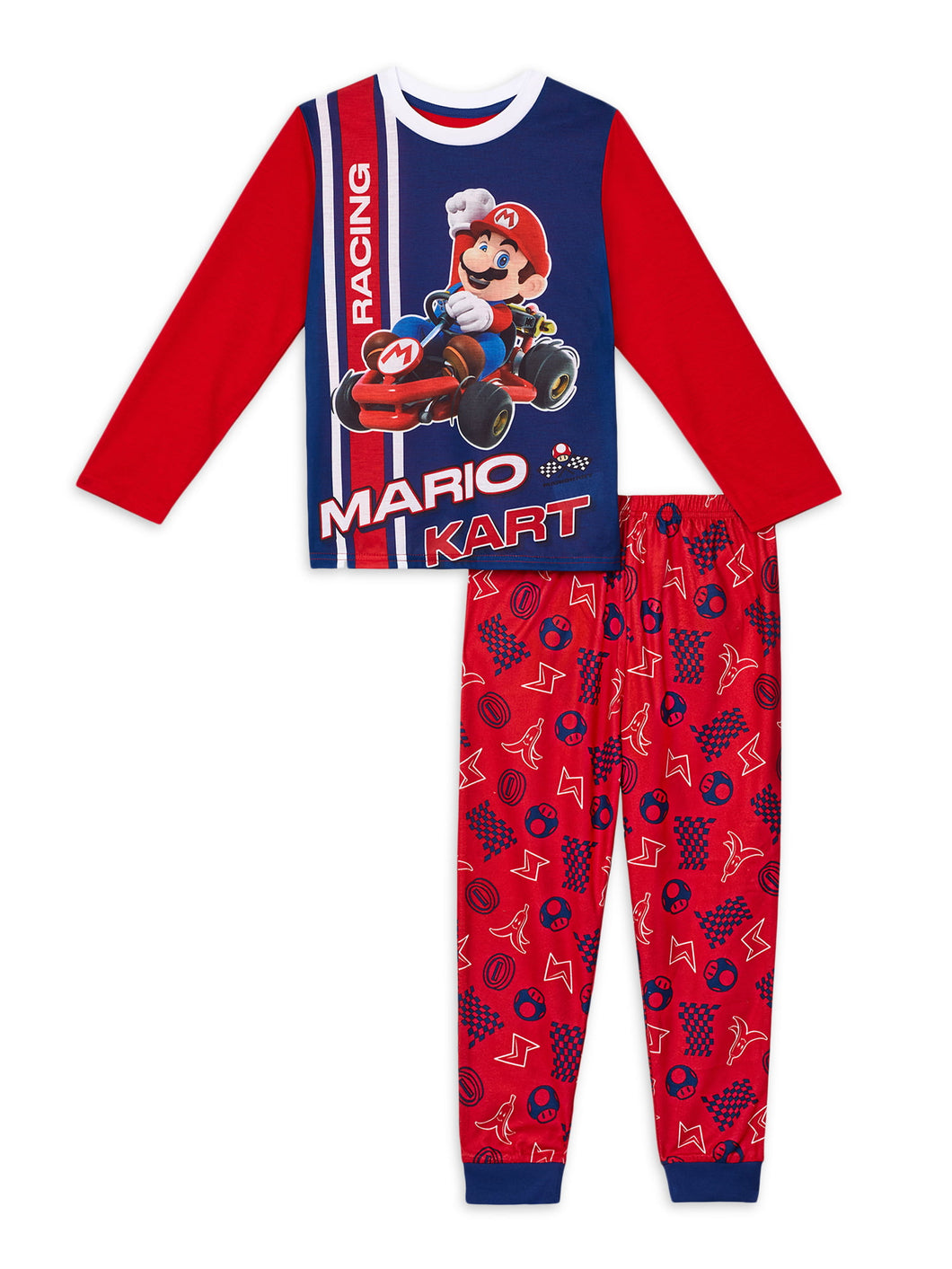 Mario Bro Boys Long Sleeve Pajamas Set, 2-Piece