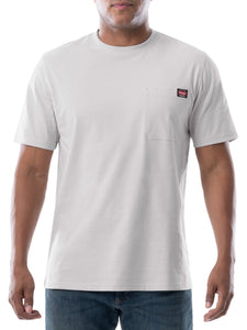 Wrangler Workwear Men's Short Sleeve Heavyweight Pocket Crew T-Shirt