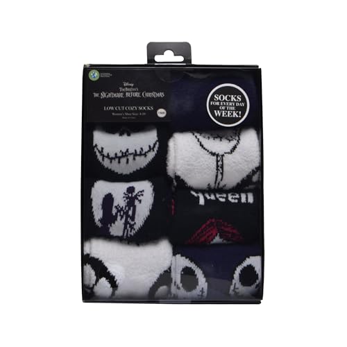Disney NBC Womens 7-Pack Box Set Low Cut Cozy Socks, Shoe Size 4-10