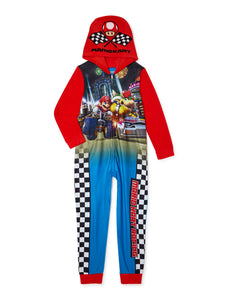 Mario Kart Exclusive Boys Hooded Union Suit Pajama