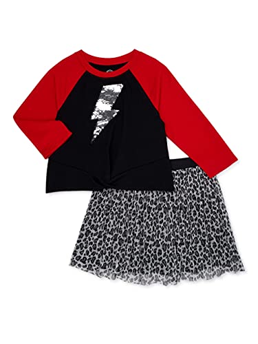 Wonder Nation Shirt and Skirt Set, 2 Piece Outfit Set - Small - XL