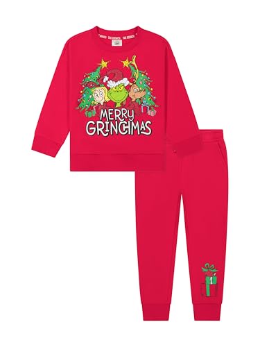 Dr. Seuss The Grinch Toddler Printed Sweatshirt & Jogger Set, "Merry Grinchmas", 2T-5T