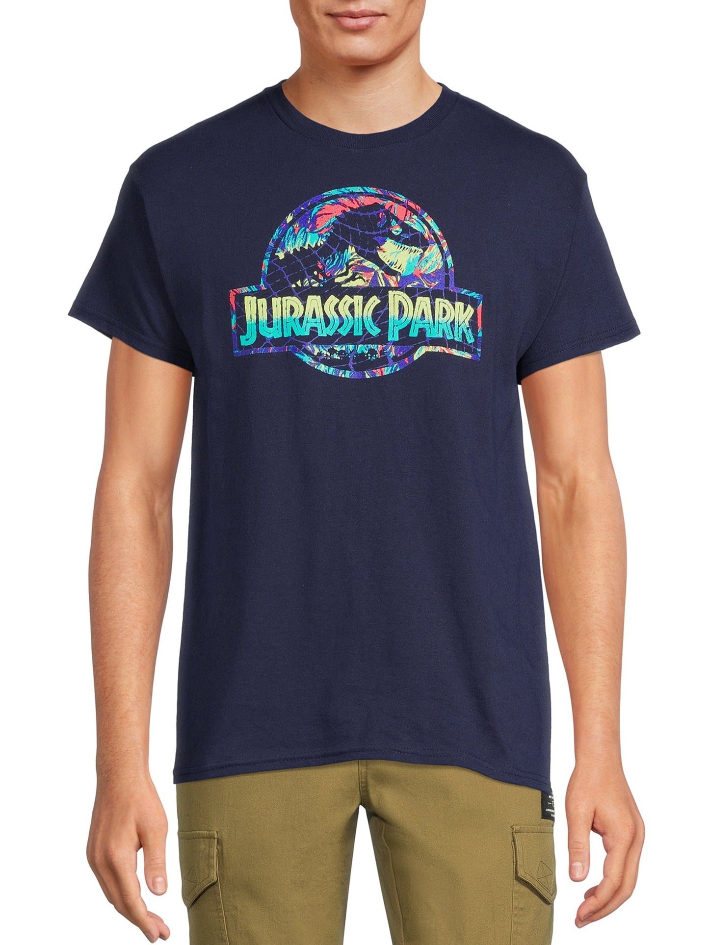 Jurassic Park Men's Logo Graphic Tee with Short Sleeves - Small