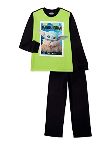 Star Wars Yoda Boys Mandalorian Flannel Pajama Set, 2 Piece, Size 4/5