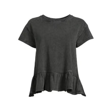 Load image into Gallery viewer, Women&#39;s Time and Tru Short Sleeve Washed Peplum Top
