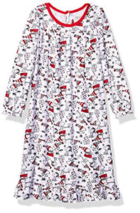 Peanuts Snoopy Girls Christmas Holiday Granny Nightgown Pajama