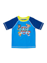 Load image into Gallery viewer, Toddler Boys Blue Rash Guard - Paw Patrol, Sharks, Solids - Perfect Protection
