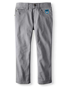 365 Kids Boy's Stretch Twill Patched Monster Crew Pants Grey