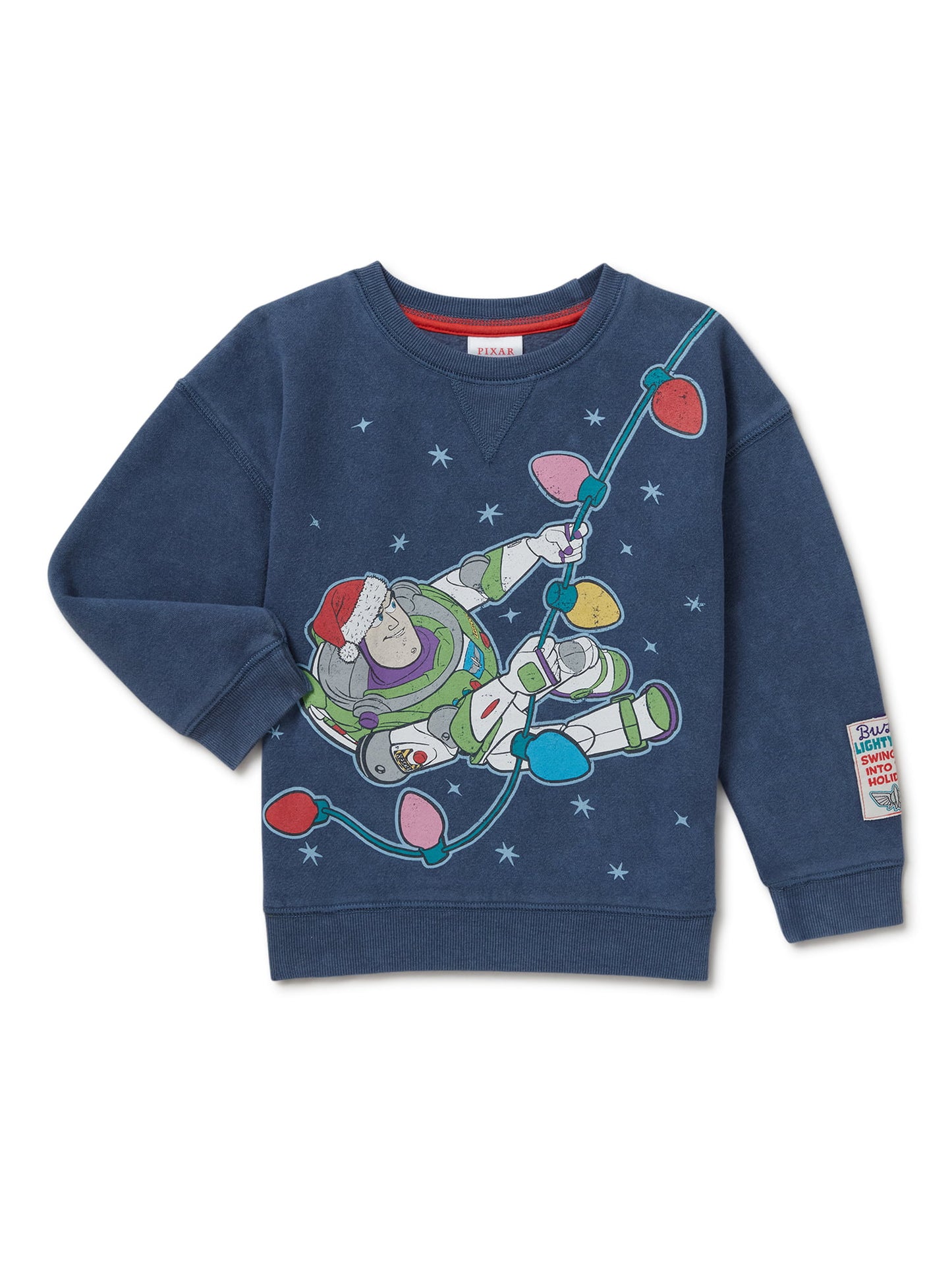Toy Story Boys Buzz Lightyear Festive Crewneck Sweatshirt, 12M