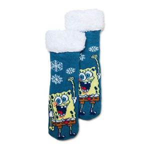 Fuzzy Babba Women's Slipper Socks, 1-Pack, One Size (SpongeBob Warmer)
