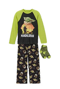 American Marketing Yoda The Child Mandalorian Polyester Pajama Set with Socks