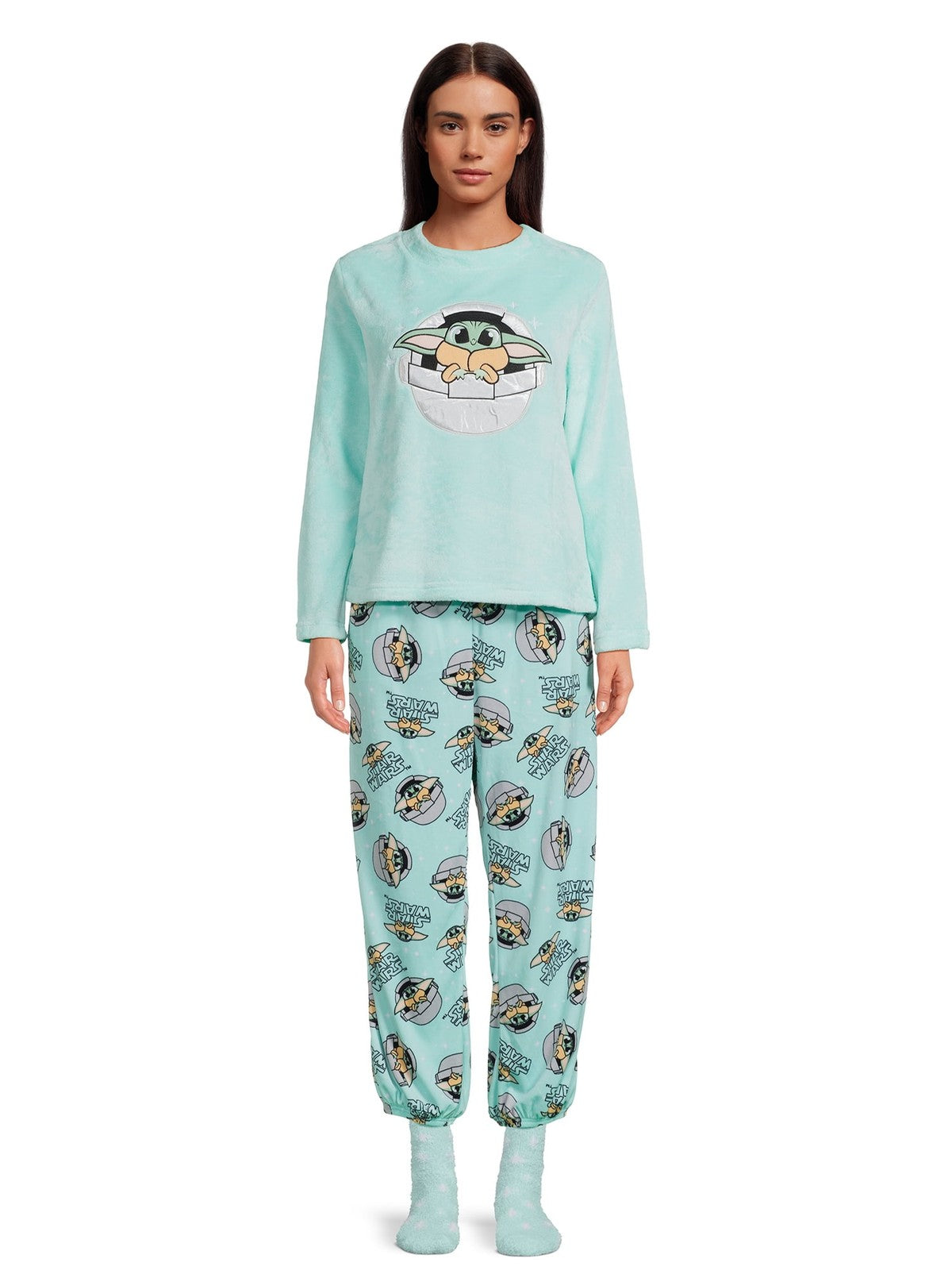Star Wars Women's The Child Top, Pants & Socks, 3 pc Set, 2X