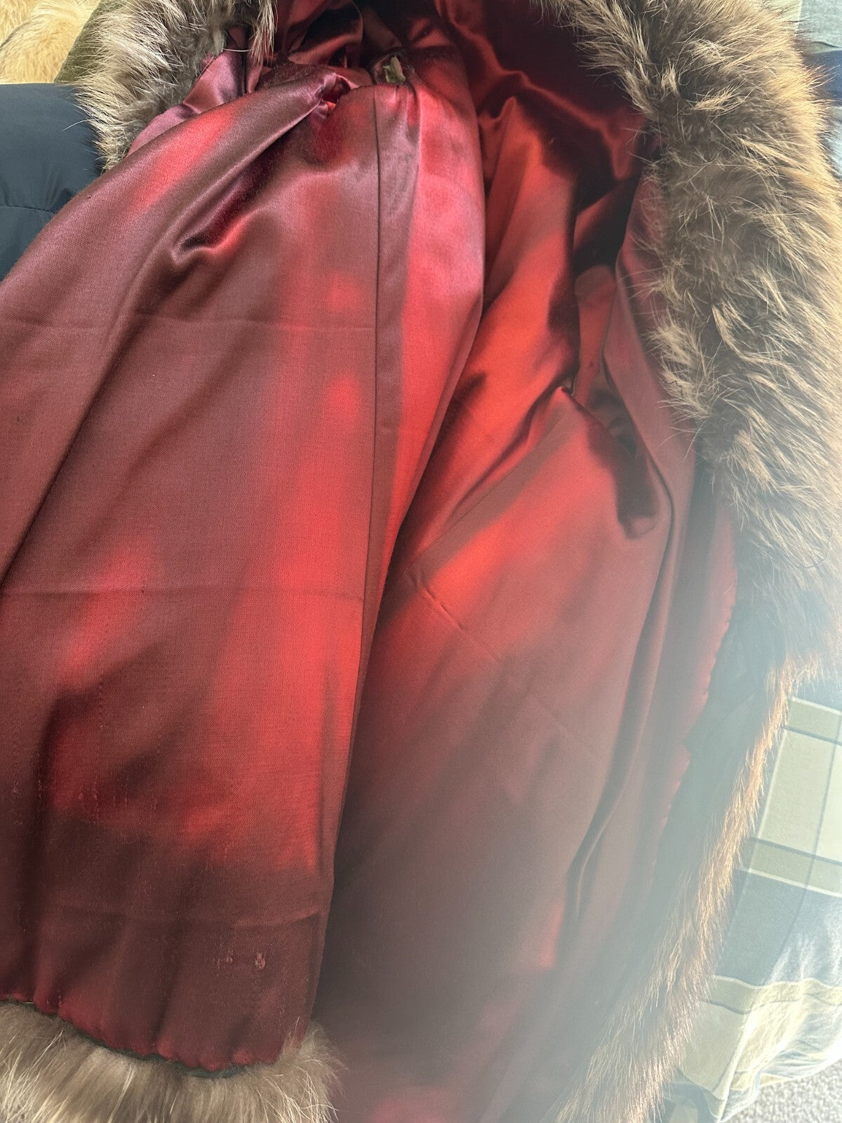 Women's Luxurious Raccoon 3/4 Fur Coat