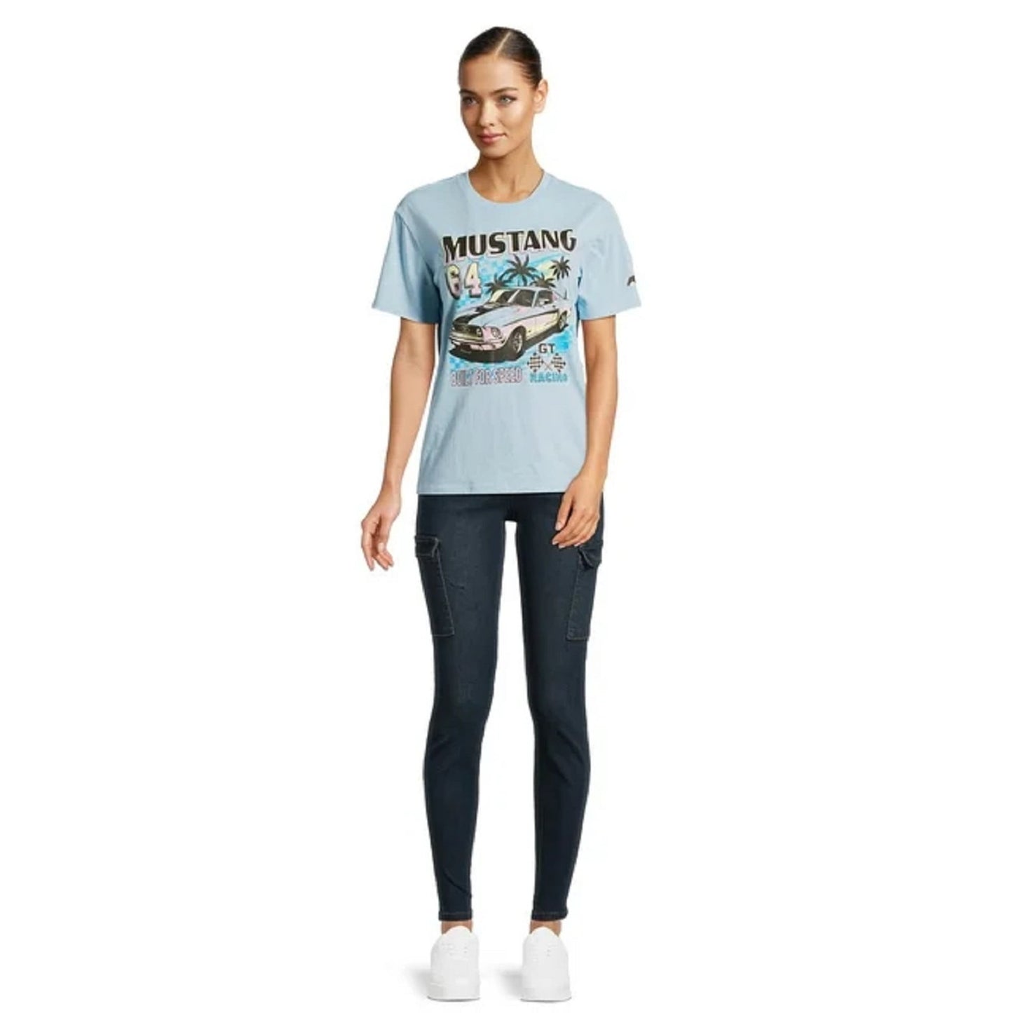 Ford Mustang Juniors Beach Graphic Tee with Short Sleeves, 2X