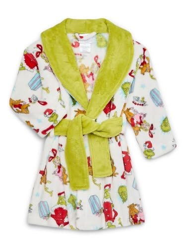 Grinch who Stole Christmas Toddler Christmas Boys or Girls Robe, 18 Months