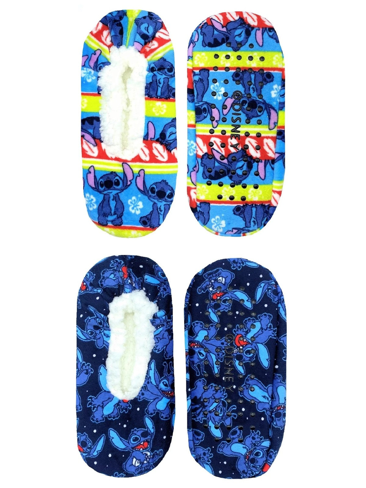 Fuzzy Babba Women's Slipper Socks, 1-Pack, One Size (Stitch&Lilo- 2 Pack)