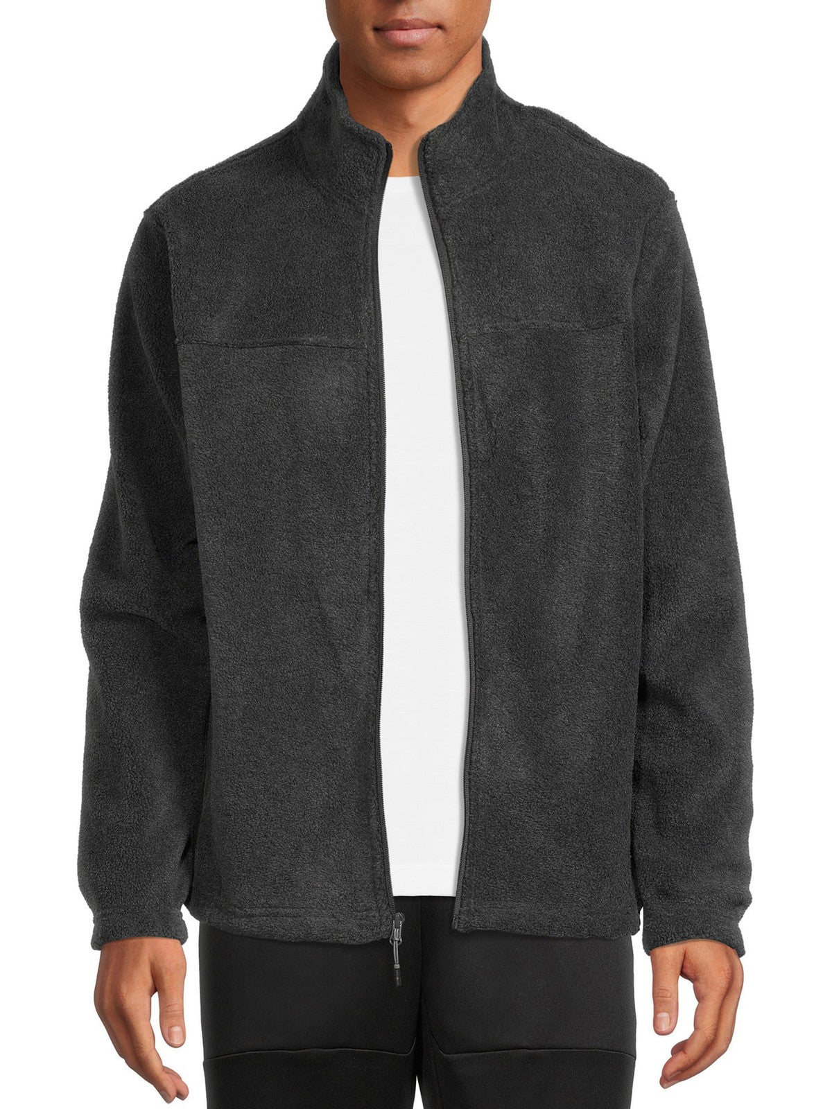 Swiss Alps Mens Full Zip Polar Fleece Jacket - Heather, X-Large