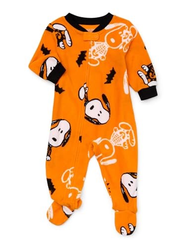 Snoopy Toddler Boy and Girl Unisex Cotton Pajama Set, 2-Piece, 12M