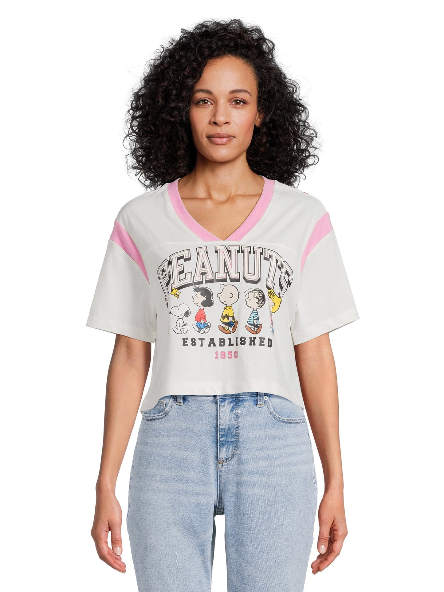 Peanuts Juniors' Skimmer Graphic Tee with Short Sleeves, Sizes XS-XXXL