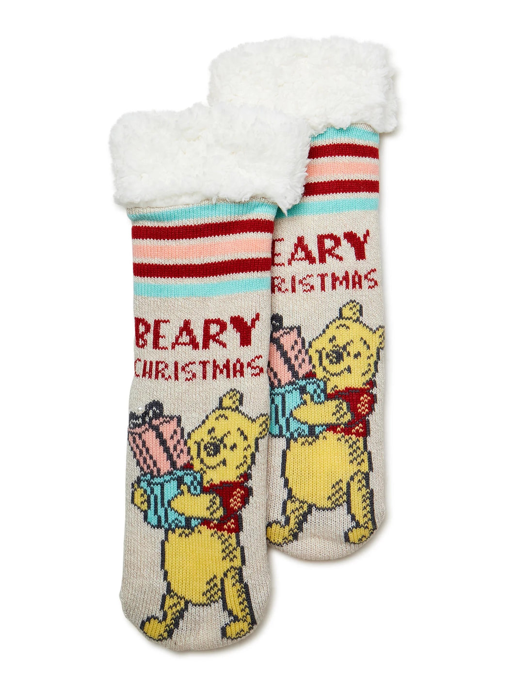 Fuzzy Babba Women's Slipper Socks, 1-Pack, One Size (Pooh Warmer)