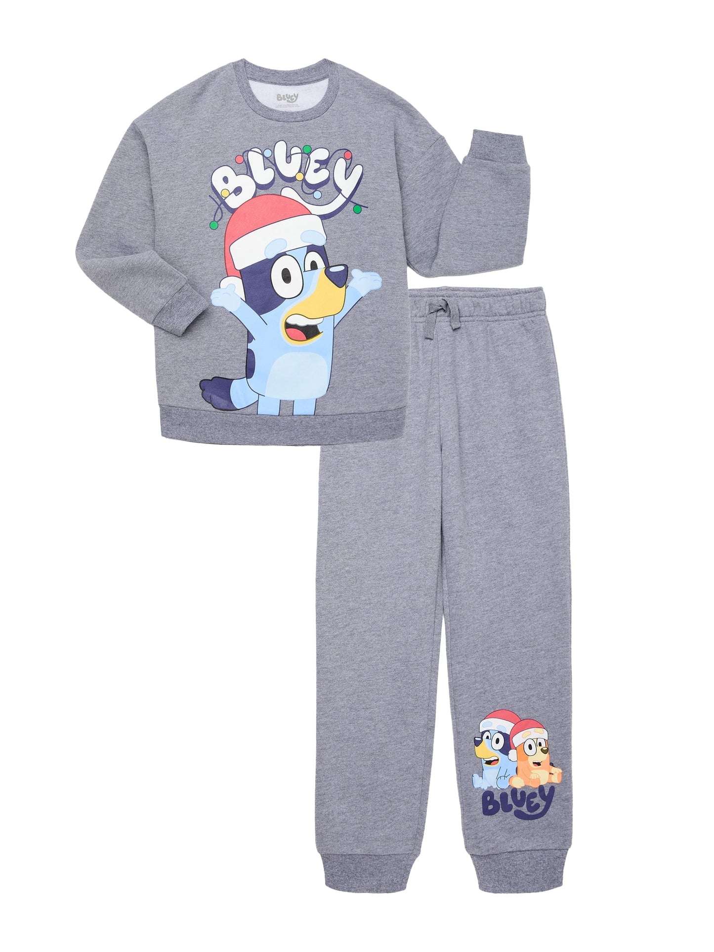 Bluey Boys Holiday Graphic Print Sweatshirt and Joggers Set, 2-Piece, Bluey, X-Small