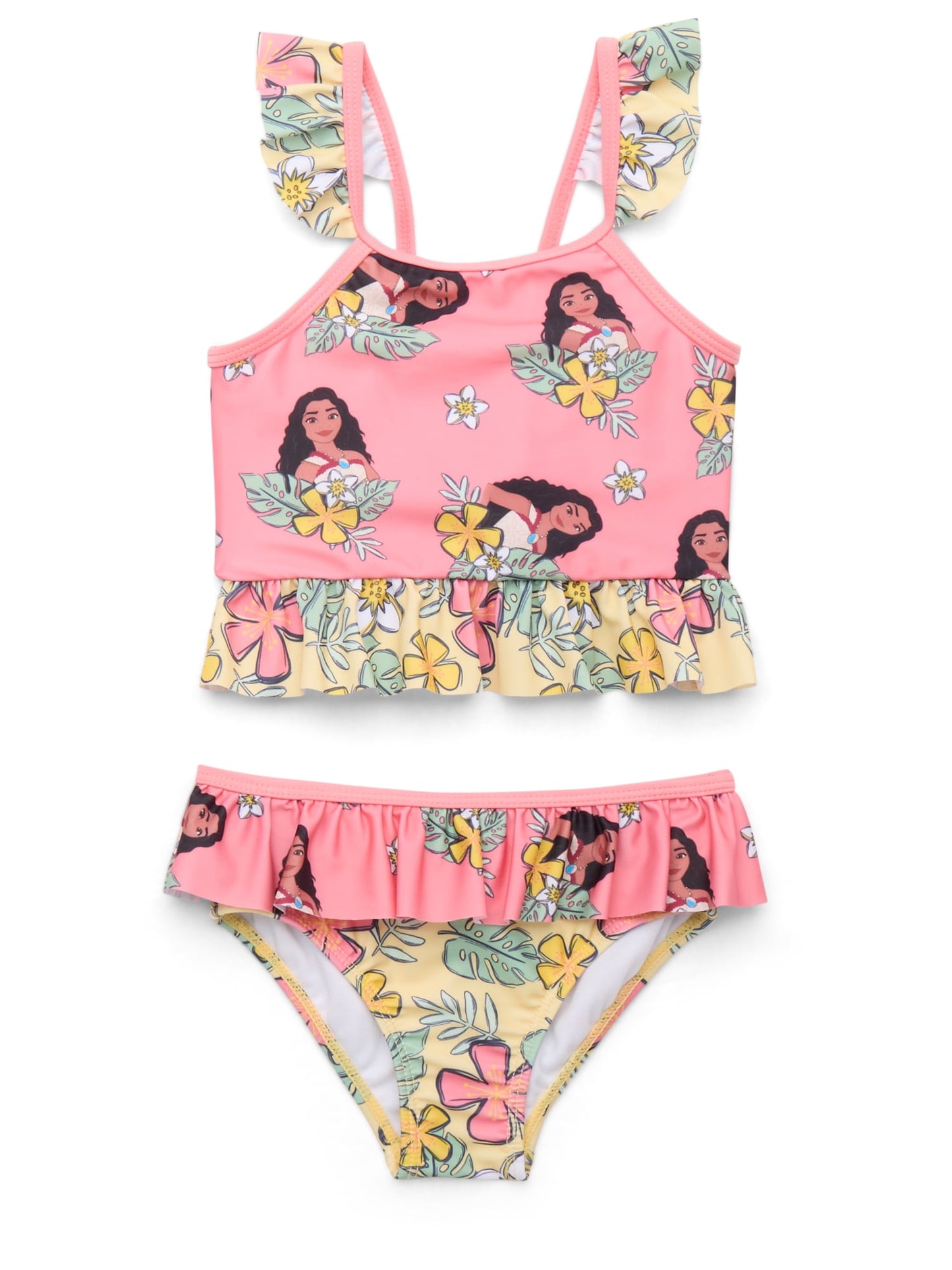 Moana 2 Toddler Girl Ruffle Tankini Swimsuit, 2-Piece, Sizes 12M-5T