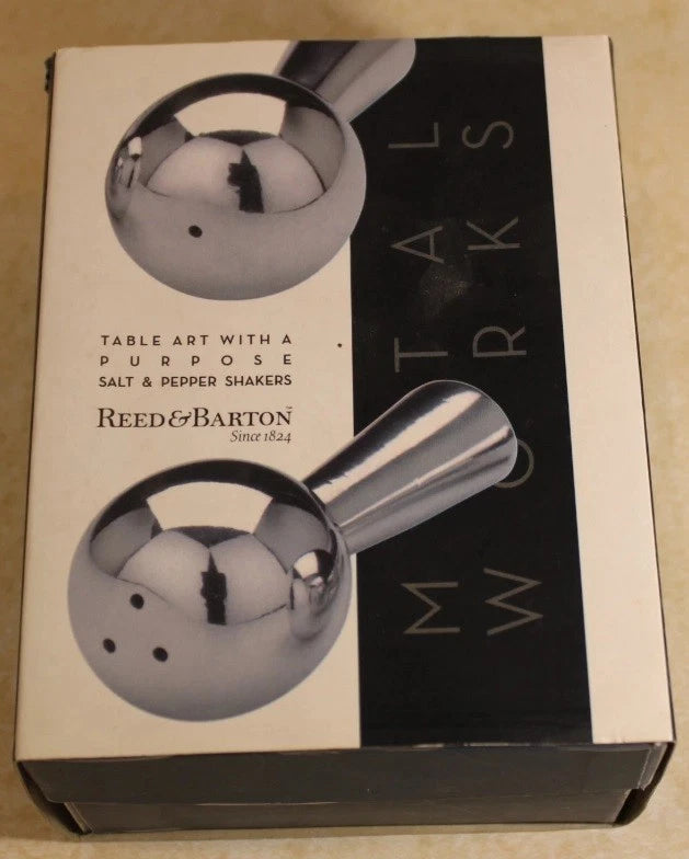 Reed And Barton Maracas Salt And Pepper Shakers AM203 2006 Modern Style + Box