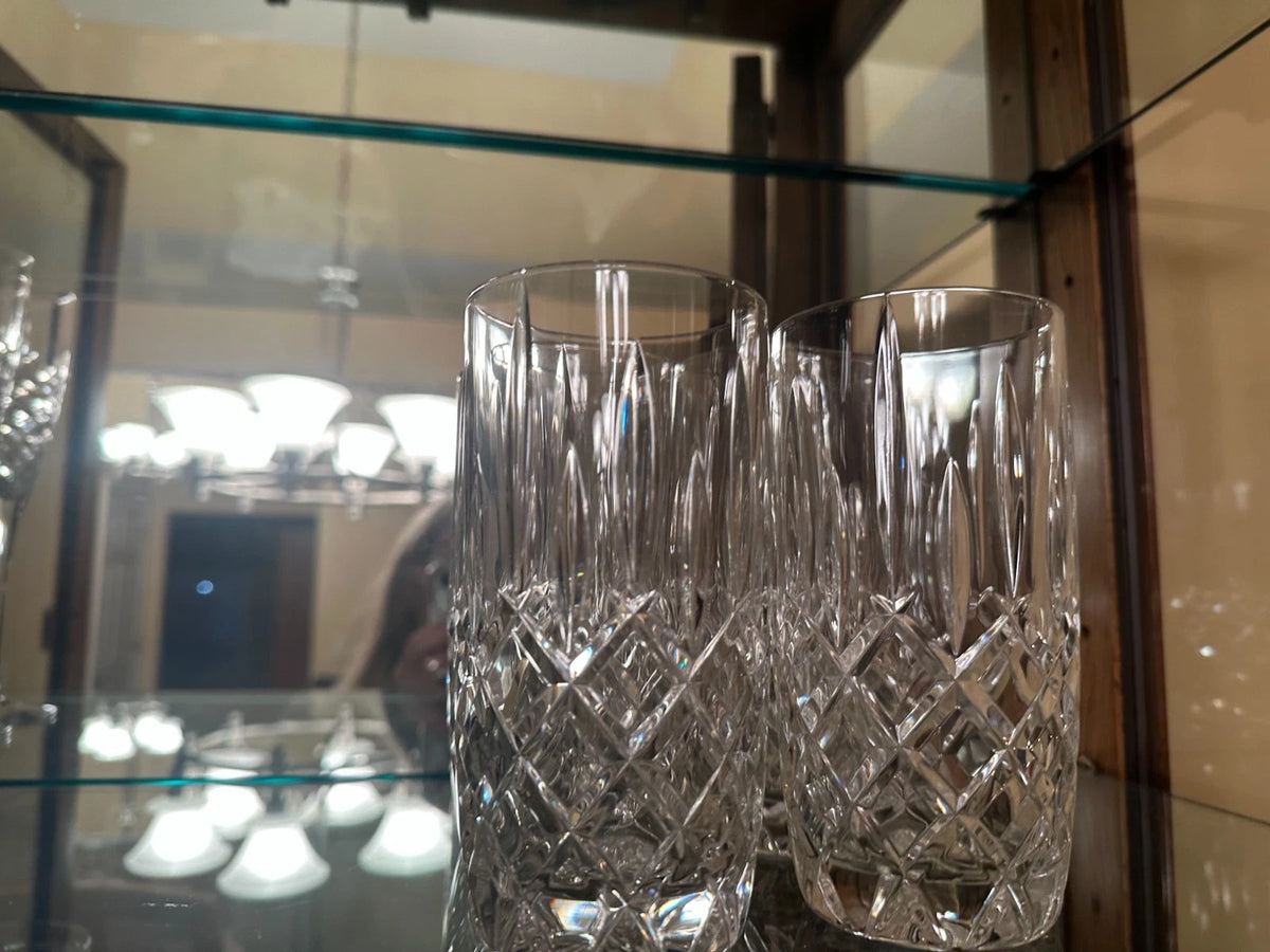 Lot 4 - Vintage Gorham Crystal Lady Anne highball 6 inch glasses set