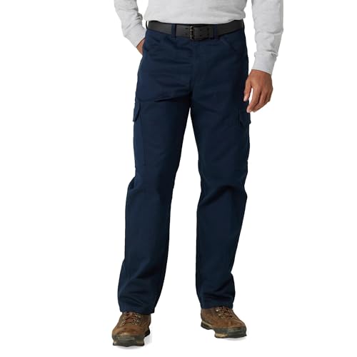 Wrangler Men's Multi-Pocket Workwear Cargo Pant, Dark Navy, Size 42x32