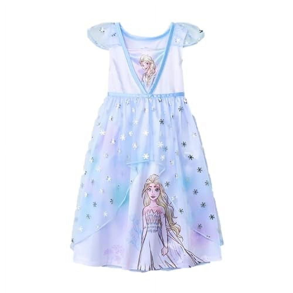 Disney Toddler Girls' Frozen Elsa Fantasy NightGown Pajama, 2T