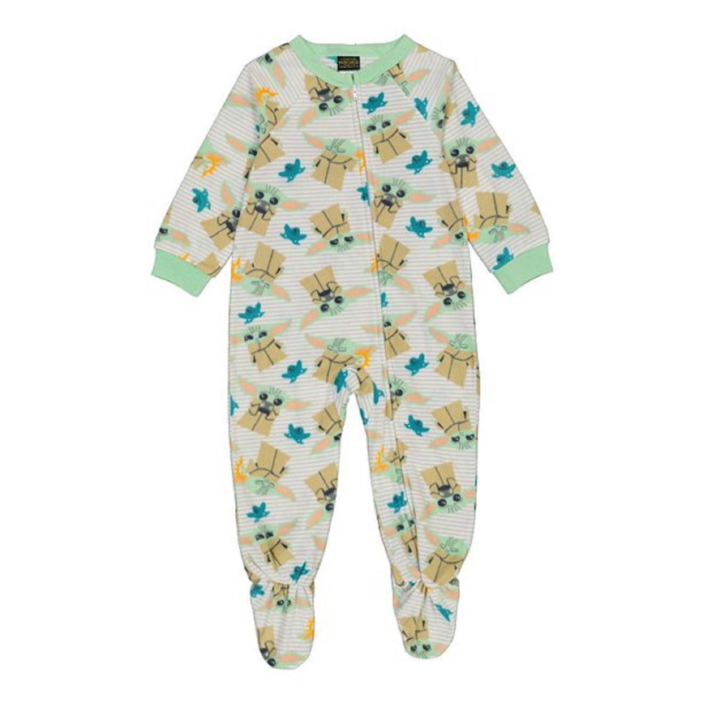 Star Wars Yoda The Mandalorian Child Unisex Footed Pajamas - Sizes 2T-5T