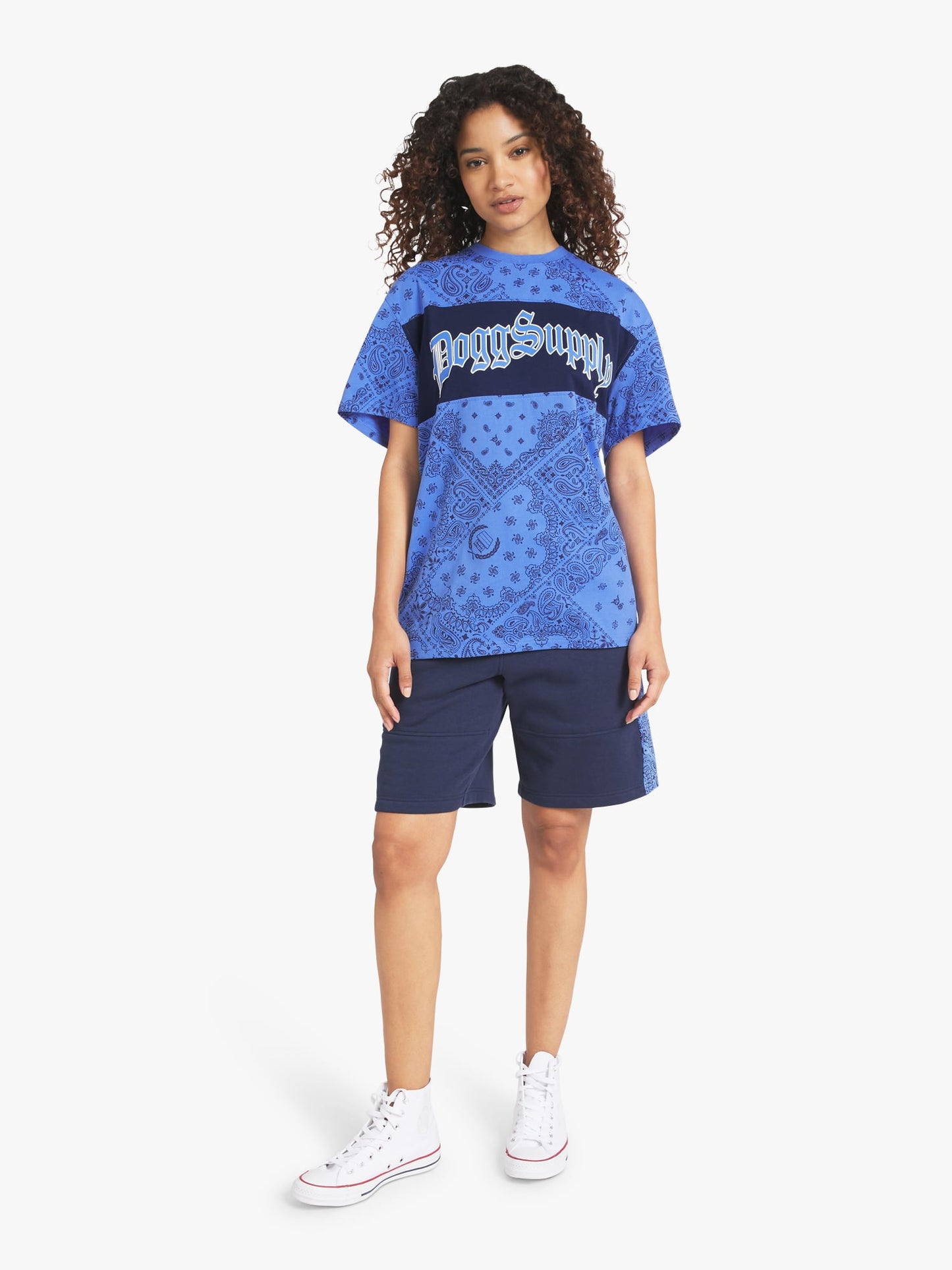 Dogg Supply by Snoop Dogg Bandana Print Short Sleeve Tee, Small