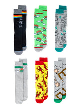 Load image into Gallery viewer, Character TV Shows Mens Crew Socks, 6-Pack
