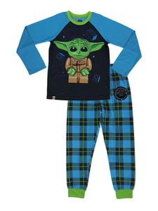 Star Wars Boys Long Sleeve Yoda Pajamas Set, Sizes 4-12