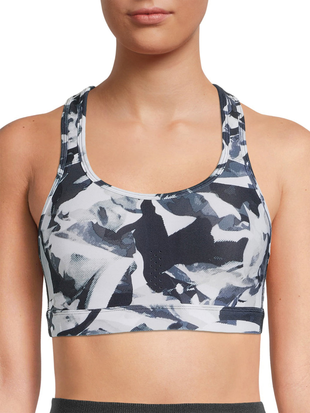 Avia Women's Molded Cup Sports Bra - Black and White, XL