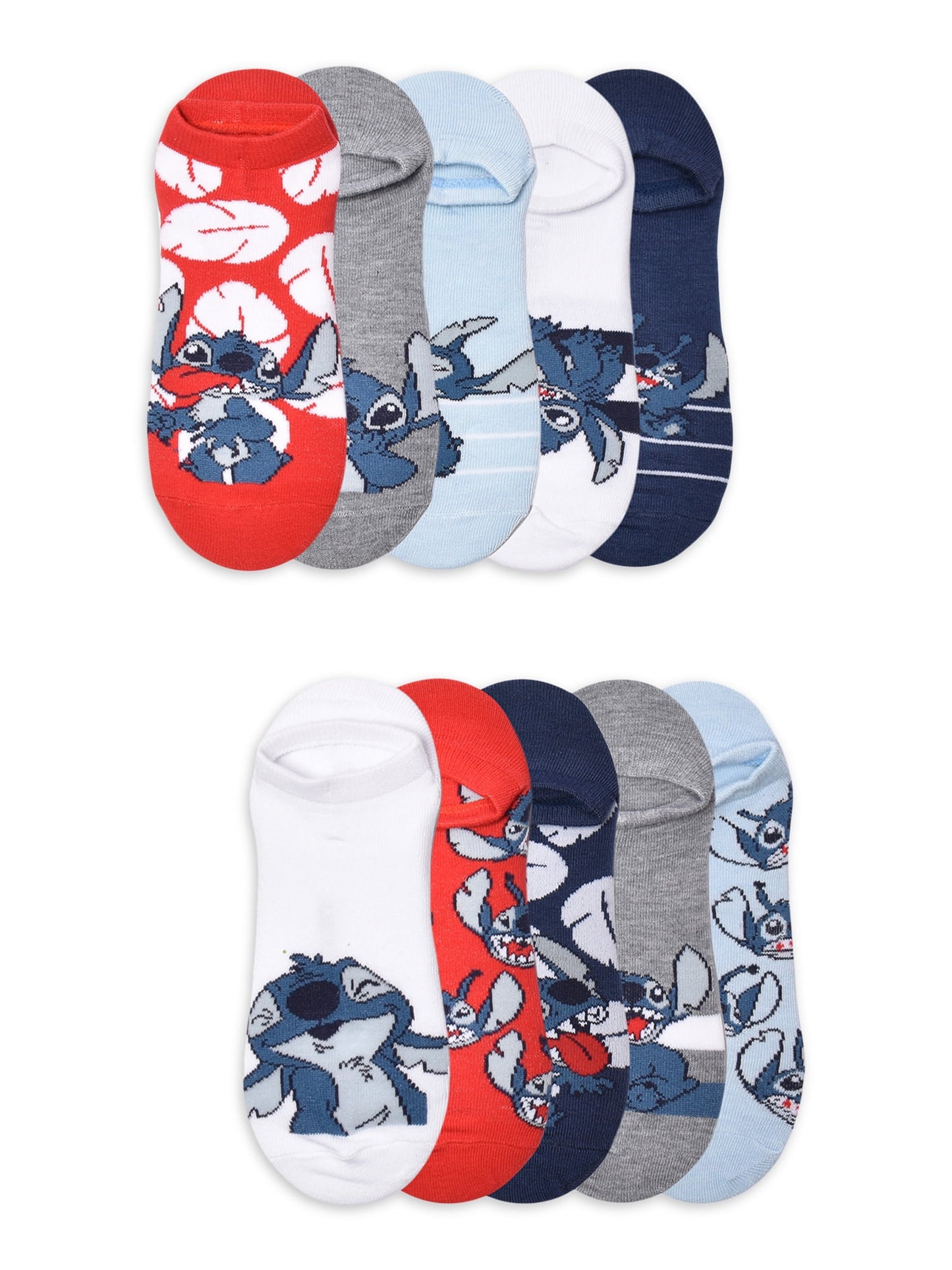 Spongebob Squarepants Women's No Show Socks 10-Pack, Sizes 4-10