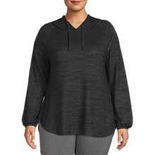 Load image into Gallery viewer, Terra &amp; Sky Women&#39;s Plus Size Hooded Hacci Pullover
