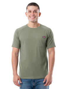 Wrangler Workwear Men's Short Sleeve Performance Ventilated Pocket T-Shirt, size S-5XL