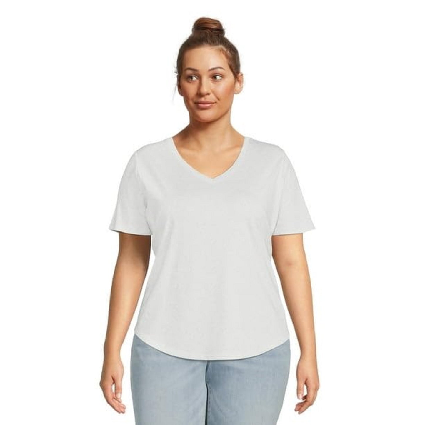 Terra & Sky Women's Short Sleeve Core V-Neck Tee - 0X-4X