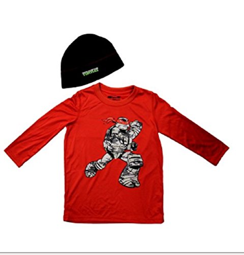 Nickelodeon Boys Teenage Mutant Ninja Turtle T-shirt and Beanie Combo (L 10/12)