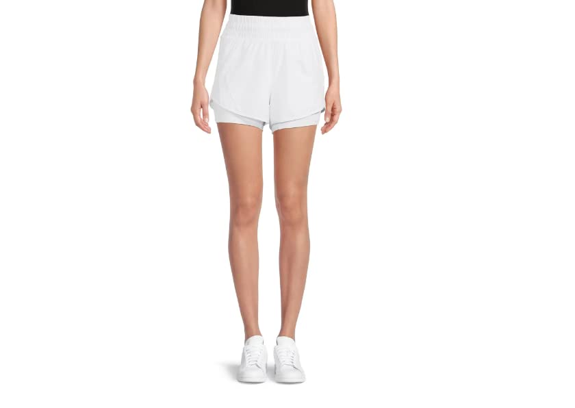 Women's Running Shorts with Bike Liner - White, 3x
