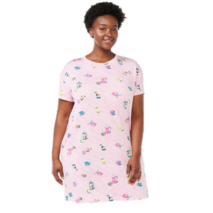 Joyspun Women's Print Sleepshirt with Pockets, Sizes S/M to 2X/3X New