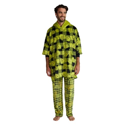 Dr. Seuss Men's Grinch Superminky Lounger, One Size Fits Most
