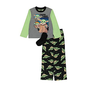 Boys Yoda Strong with the Force 2pc Pajama Set with Socks