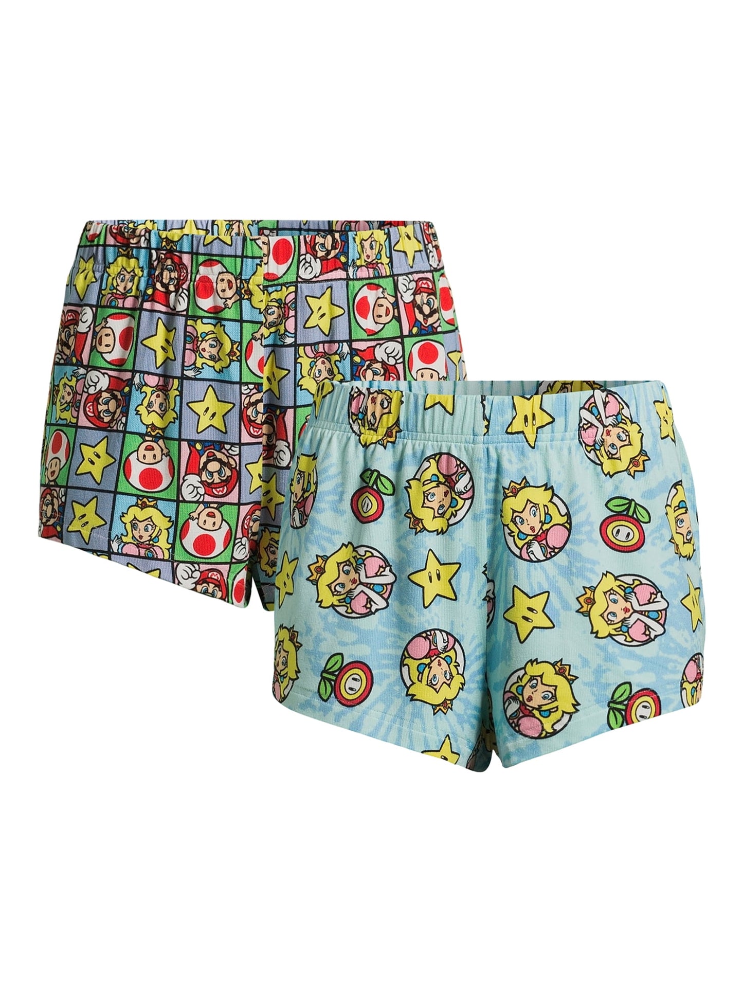 Nintendo Mario Brothers Women's Print Sleep Shorts, 2-Pack, Size 2X